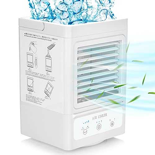 Portable Air Conditioning Unit Table Conditioner 3 in 1 Air Cooler Fan 60°/120°Auto Oscillation Personal Air Conditioner 5000mAh rechargeable Mini Evaporative Humidifier for Home Travel Office Bedroom