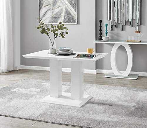 Furniturebox UK Imperia Modern White High Gloss Dining Table