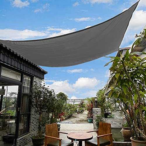 MOKANI Sun Shade Sail, 3x3m Rectangle Sunscreen Awning Canopy, Waterproof Shade Sail, 95% UV Block with Free Rope, for Outdoors, Garden, Patio, Yard, Party(Gray)