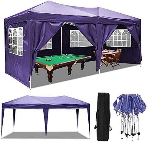 YUEBO 3x6m Gazebo Marquee Tent, Waterproof Pop Up Gazebo with Sides, Outdoor Awning Canopy Garden Gazeb Tent- Carrying Bag Included
