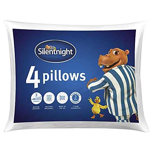 Silentnight Essentials Collection Pillow, White, Pack of 4
