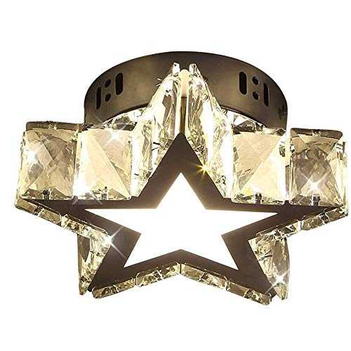 WangchngqingDD Chandeliers Ceiling Light, Led Ceiling Lamp,Pentagram Crystal Ceiling Lamp,Dimmable Modern Star Shape Ceiling Light Balcony Ceiling Lighting Lobby Lamp Decoration Wall Lamp for Dining R