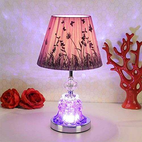 Table lamps Lamp Modern Minimalist Fabric Table Lamp Red Purple Romantic Bedside Lamp Living Room Bedroom Study Lamp Night Light