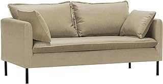 ODLA 2 Seater Sofa, Small Double Reclining Sofa, Thick Upholstered Extra Wide Back Armchair 221203(Color:khaki)