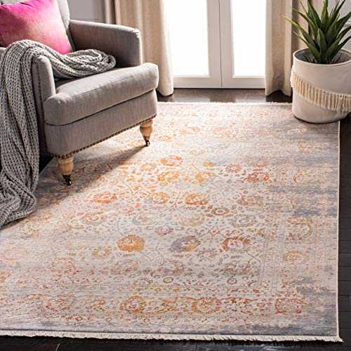 Safavieh Vintage Persian Collection VTP411C Traditional Oriental Grey and Multi Area Rug (6' x 9')