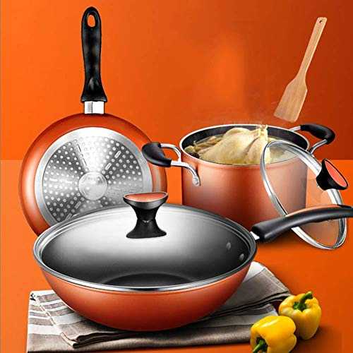 Non-Stick Cookware Set, 6-Piece Pot and Pan Set for Home Kitchen, Induction Compatible, Modern Design Pots and Pans