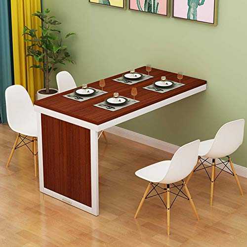 Wall-Mounted Drop-Leaf Table Solid Wood,Drop-Leaf Wall Mounted Table,Foldable Dining Table,The Perfect Complement to The Living Room,Kitchen,4 Colors,Size Optional (Red,100 * 50 * 75cm/39 * 20 * 30i