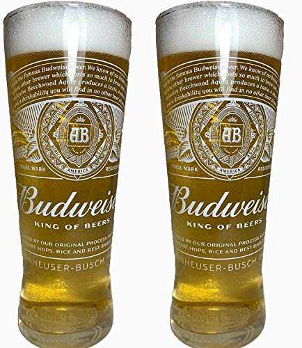 Official Budweiser 2020 Nucleated (King of Beers) Pint Glass - Twin Pack x 2