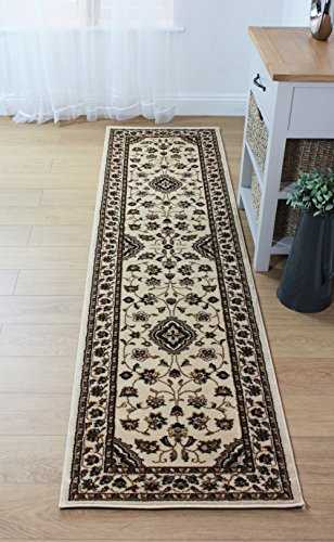 Large Classic Traditional Persian Style Oriental Floral Rug Runner/Mat, beige, 60 x 230 cm by eRugs