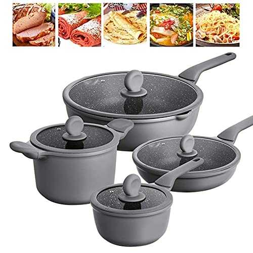HYCy Nonstick Cookware Pots and Pans Set, 6-Piece Nonstick Cookware Set with Induction Base, PTFE/PFOA/PFOS Free - Best Gift