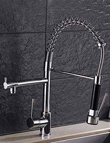 Basin Mixer Tap,WATER TOWER Modern Sink Taps with Brass Faucet Body,Kitchen Faucet Copper Spring Kitchen Faucet Sink Washing Faucet Double Outlet Hot and Cold Water Faucet