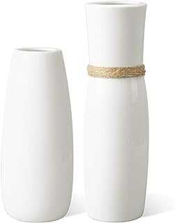 MoonLa White Ceramic Vases