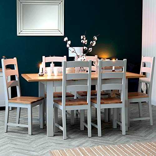 The Furniture Outlet Salisbury Grey Painted Oak 1.2m Butterfly Extending Table