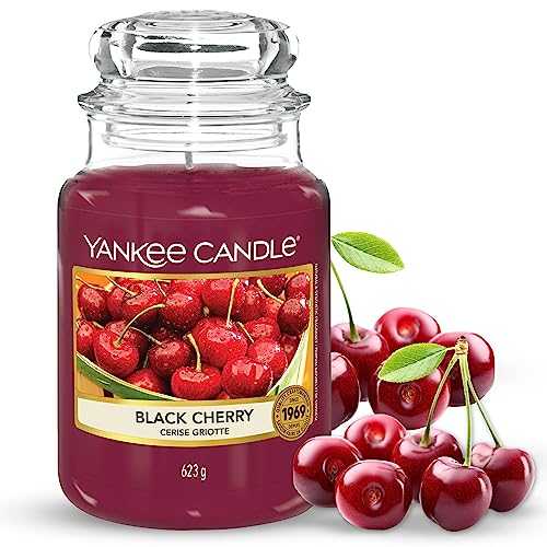 Yankee Candle Scented Candle | Black Cherry Large Jar Candle | Long Burning Candles: up to 150 Hours | Perfect Gifts for Women