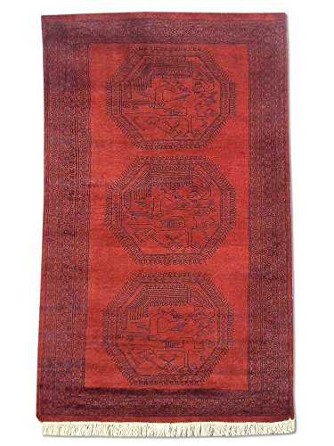 Traditional Persian Handmade Gilgit Rug, Wool, Burgundy/red, Small, 91 X 154.2 cm, 3' x 5' 1" (ft)