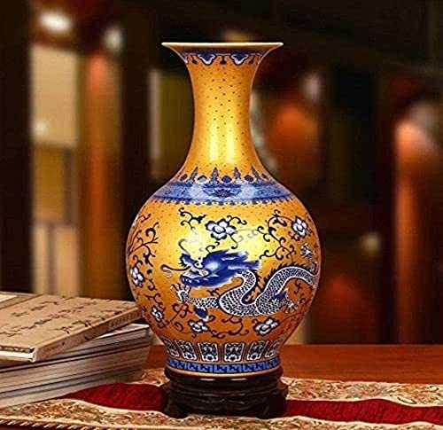 Vases for Decor Handmade Vase Ceramics Porcelain Highgrade Enamel Blue and White Gold Teng Xianglong Modern Chinese Household Decoration Ceramic Qf Shop