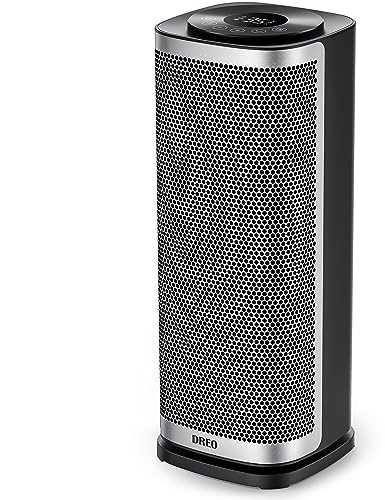 Dreo Space Heater, 3-Mode 3-Speed, Thermostat, 12H Timer, 70° Oscillation, Low Energy ECO, Tip-Over and Overheat Protection, Electric Silent Ceramic Heater for Home Office, Solaris Slim H2