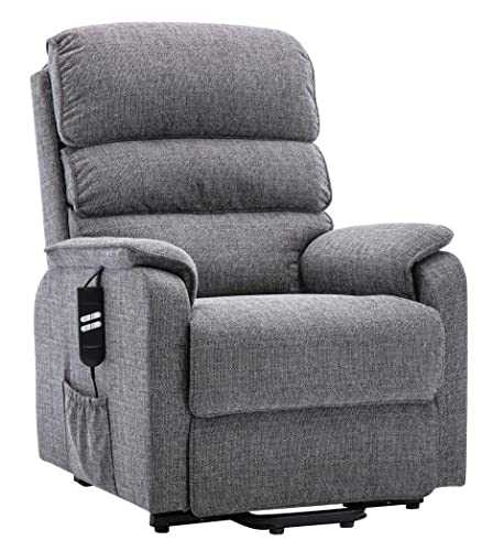 Valencia Dual Motor Riser Recliner Mobility Lift Chair in Grey Fabric