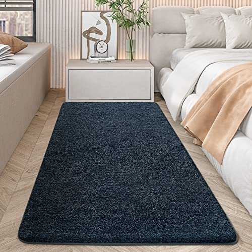 Color&Geometry Area Rugs,Extra Large Size Washable Carpet Mat Living Room,Anti Slip Fluffy Floor Rug,Bedroom Bedside Blue 60x120 cm Office Mats Decor