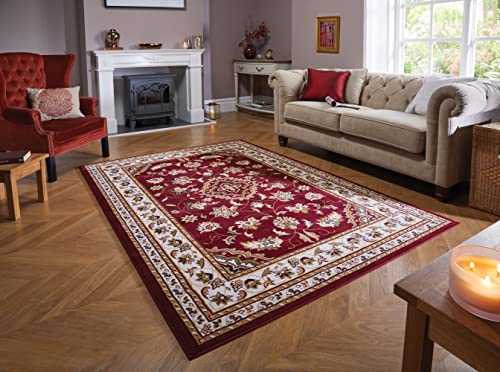 Lord of Rugs Sherborne Quality Traditional Classic Oriental Living Room Bedroom Rug (Red, XLarge 200x290cm (6'7''x9'6''))