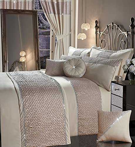 Olivia Rocco Zenia Duvet Cover Set Luxury Bedding Quilt Covers Sets With Pillowcases, Champagne Double