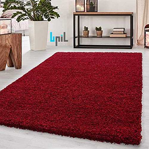 BPIL EXTRA THICK HEAVY 5CM PILE SOFT LUXURIOUS SHAGGY MODERN AREA BEDROOM HALL RUG RUNNER MAT SMALL - XX LARGE (Red, 120x170cm)