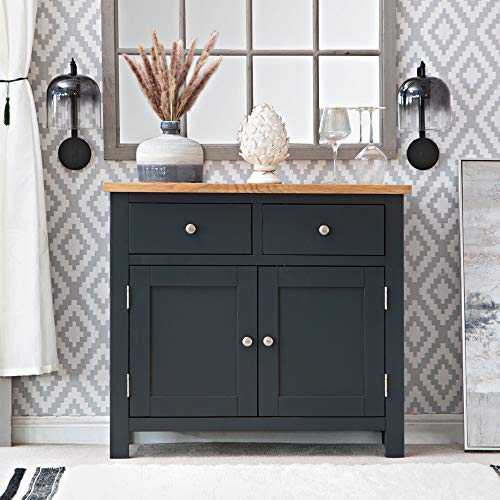 The Furniture Outlet Salisbury Blue Painted Oak Small Sideboard