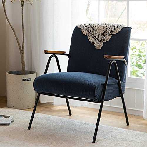YXZN Velvet Accent Chair with Metal Legs Upholstered Armchair Single High Back Lazy Chair for Living Room Bedroom Club Guest Reception Chairs Leisure