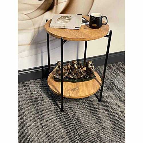 Living Room End Table with Storage Coffee Table and Round Table Narrow Side Table End Table for Living Room Fabric Storage Bag Nordic Style (Wood)