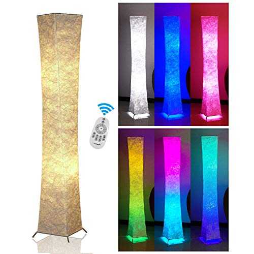 Floor Lamp, Fy-Light 52" Tall Dimmable Floor Lamps for Living Room Remote Control Color Changing Standard LED Free Standing Lamp for Bedroom