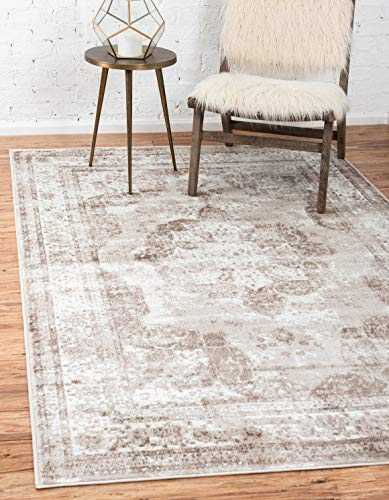 Unique Loom Sofia Collection Traditional Vintage Light Brown/Tan Area Rug (125x185)