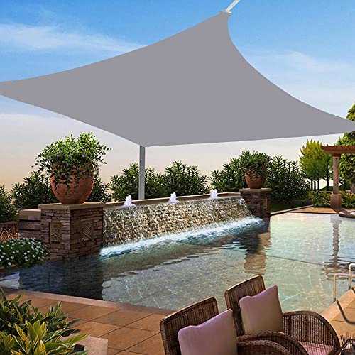 PENGMAI Rectangle Sun Shade Sail Waterproof Sun Shade 98% UV Block Sunscreen Canopy Awning for Outdoor Patio Garden Beach