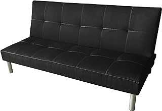 3-Seater Sofa Bed 178 x 79 x 84 cm Black