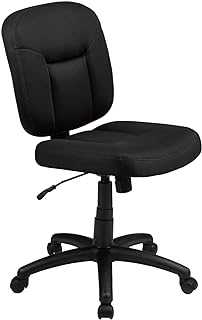 Amazon Basics Office Chairs for home, Desk chair, Ergonomic, Height Adjustable,Executive Swivel Chair, fabric, Black, 47cmW×63cmD×88-97.5cmH