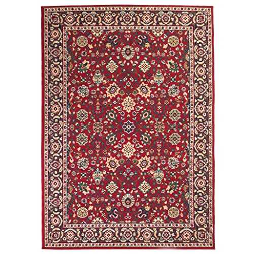 vidaXL Oriental Rug Persian Design 80x150cm Red/Beige Home Floor Carpet Mat