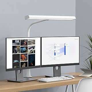 BEIGAON Desk Lamp, Desk Light with Clamp Gooseneck, 3 Color Modes Stepless Dimming with Memory, Eye-Care LED Task Lamp, Architect Lamp Office for Work Study Craft Plug Charger Included 10W 1000 LM