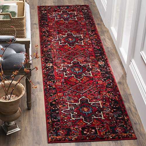 Safavieh Vintage Hamadan Collection VTH211A Oriental Traditional Persian Non-Shedding Stain Resistant Living Room Bedroom Runner, 2'3" x 14' , Red / Multi