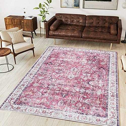 eXtreme Traditional Boho Persian Rug for Bedroom, Living Room, and Hallways | Classic Oriental Design, Vintage Style, and Non-Slip Large Distressed Rug | Short Pile Rada Area Rug - 120 x 160 cm