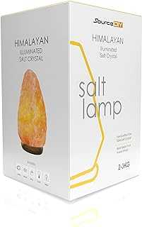 2-3 Kg Salt Lamps with Dimmer Switch & British Style Electric Plug Natural Healing Benefits & Home Decor Light Source with Wooden Base Standard Crystal Lamp