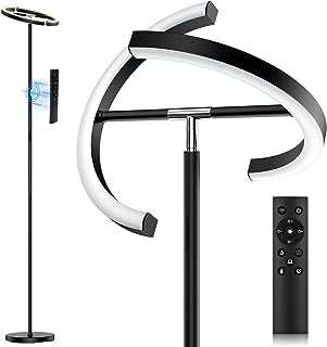 Floor Lamps for Living Room,SIBRILLE Modern Stepless Dimmable Standing Lamp 3000-6000K,20W LED Rotatable Reading Standing Light,Touch&Remote Control Uplighter Floor Lamp for Living Room Bedroom Office