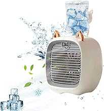 Portable Air Conditioner，Mini Ac Unit，Car Air Conditioner, Quiet Air Cooler Fan W Humidifier Misting, 3-Speed USB Charging Cooling Desk Fan for Home Car Desktop Office and Camping