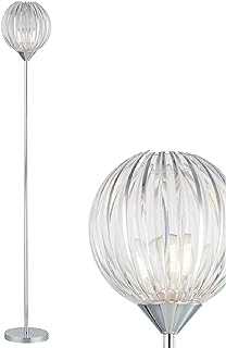 Floor Lamps for Living Room, Bedroom, Modern Floor Lamp with Chrome Base and Glittery Lampshade