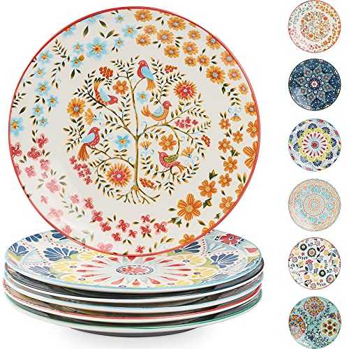 Getstar Dinner Plates, Colorful Plates Set of 6