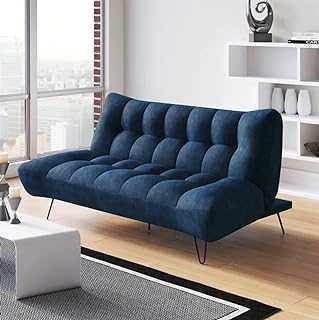 3 seater blue clic clac sofa bed