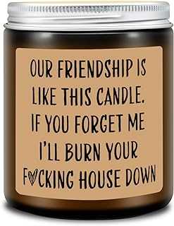 Funny Scented Candles Gifts for Women, Men - Funny Lavender Scented Candle Gift for Best Friend, BFF Birthday Gifts for Friend Female, Going Away Gift - Birthday Gifts for Her, Him, Coworker