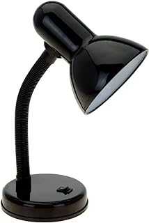 Simple Designs LD1003-BLK Basic Metal Desk Lamp with Flexible Hose Neck, Black