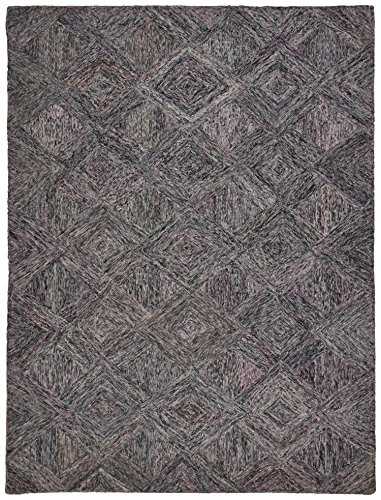 Amazon Brand - Movian Lom Rectangular Area Rug, 228.6 cm x 152.4 cm (L x W), Wool, Geometric Pattern, Heather Grey