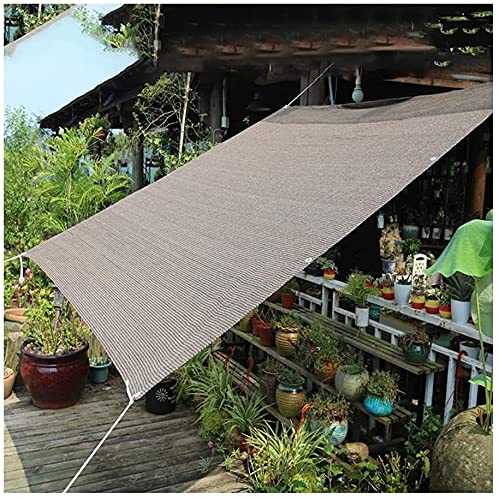 LIFEIBO Shading Net,Shade Sail Canopy Privacy Fence Screen, Filter Light Thermal Insulated With Metal Grommet For Picnic Terrace Carport，43 Sizes (Color : Brown, Size : 6x9m)