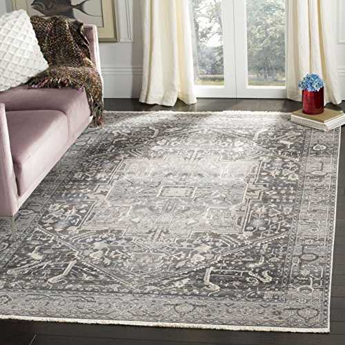 Safavieh Vintage Persian Collection VTP474F Traditional Oriental Distressed Area Rug, 5' x 7'6", Grey / Charcoal