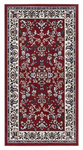 andiamo Classic Oriental Persian Rug - Ornamental Pattern Woven Rug Short Pile Rug - 60 x 110 cm Red